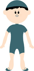 Fototapeta premium Boy in Swimsuit Character