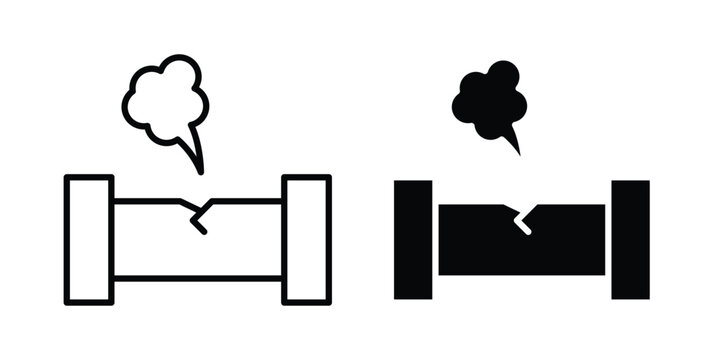 gas leak pipeline icon