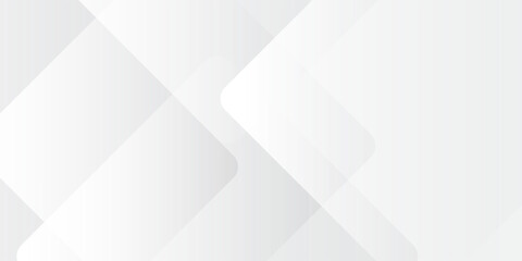Fototapeta premium Abstract white grey background with dynamic overlapping square shapes minimal geometric light gradient texture banner for technology corporate business presentation vector