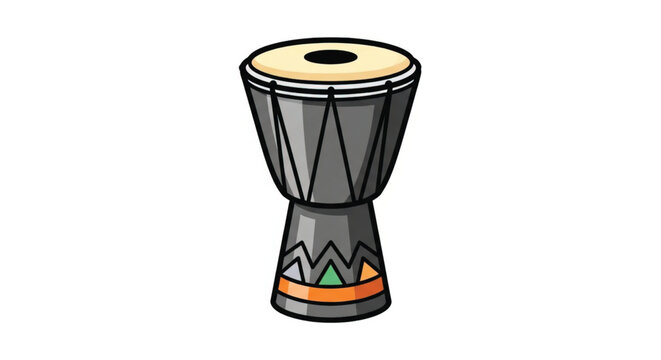 Djembe Drum Instrument Closeup View.