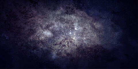 Cosmic nebula with vibrant clouds of gas and dust, dotted with distant stars, creating a breathtaking celestial landscape. © ZINGGALALA HOHO