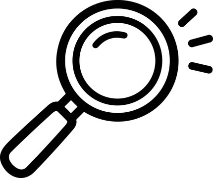Magnifying glass icon, search symbol, investigation and discovery concept, clean vector illustration