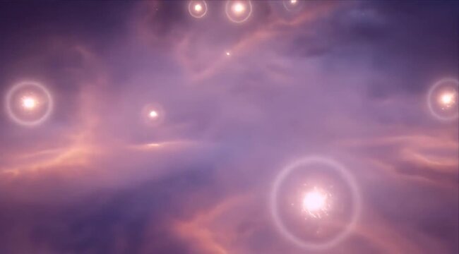 Space Exploration Stellar nursery nebula star space cosmos galaxy purple nebula star field glowing light, swirling cosmic cloud and luminous dust haze, ultra realistic deep space footage style