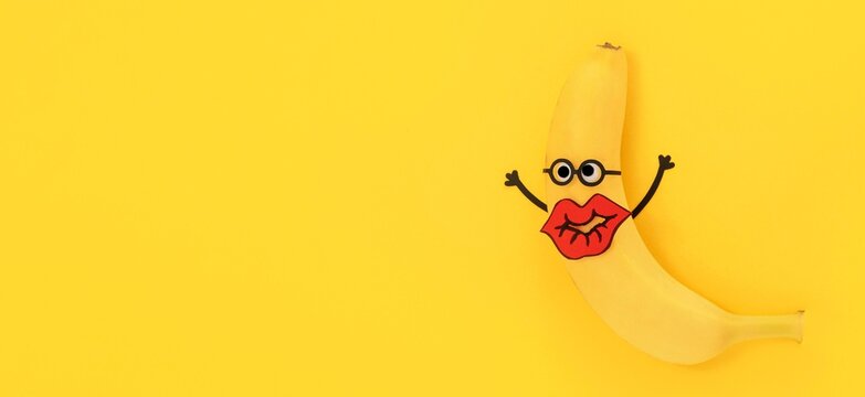 Playful banana character a whimsical and humorous fruit creation