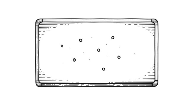 Blank Whiteboard with Scattered Circles, Top View