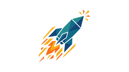 Rocket Ship Blasting Off Into Space. © Ariya