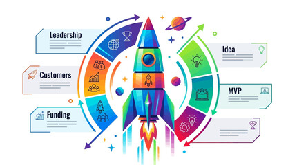 Rocket Ship Launching into Space. © Ariya