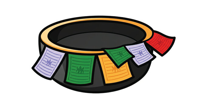Prayer Flags on a Drum.
