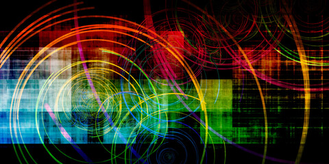 Fototapeta premium Advanced Algorithm Processing Background For Software Development