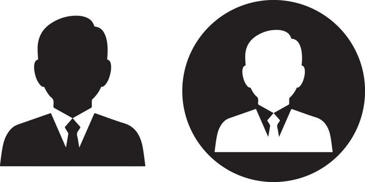 Professional business person avatar icon representing a generic user profile