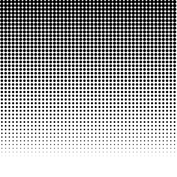 Abstract black and white halftone pattern background with fading dots pattern