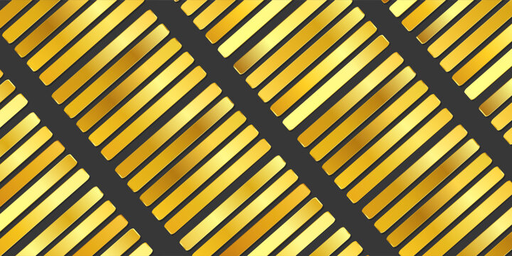 Garis bawah kuning grunge tebal lurus. Set goresan kuas gulung Linocut. Tinta buatan tangan persegi perangko kasar. Bentuk garis garis tembok vektor. Tekstur penanda kering smear .