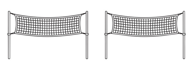 Professional volleyball net vector design isolated on transparent background equipment for outdoor sports matches recreation tournament activity game court gear. © Pixels-Stock
