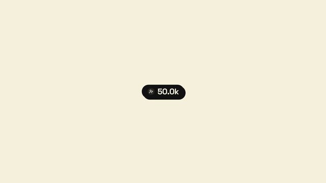 Social media follower counter rapidly increasing to 100k milestone with confetti explosion celebration.