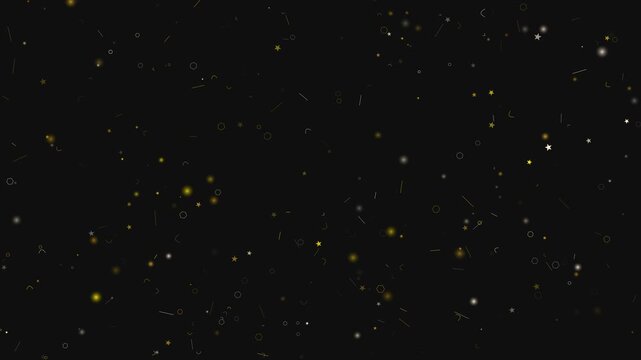Glowing Yellow Dots on Black Background