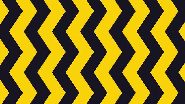Yellow and black zigzag pattern motion background abstract