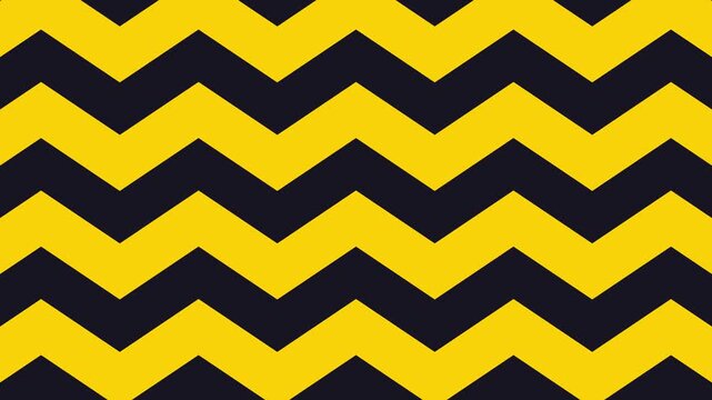 Yellow and black zigzag chevron pattern motion background