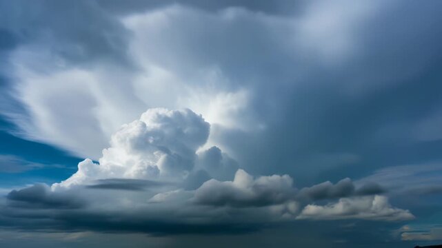 雨雲が空を覆う迫力あるタイムラプス背景