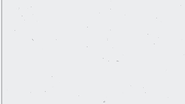 Vintage film overlay with black dust scratches and vertical jitter lines on white background for retro movie transition effect