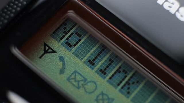 LCD Display of a Cordless Extension Phone Handset
