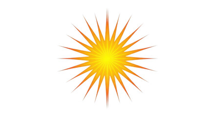 Obraz premium Bright shining sun with rays isolated isolated on transparent background