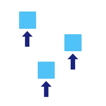 Floating Function Squares with Arrows Serverless Computing Vector