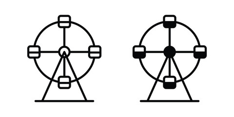 Fototapeta premium Ferris wheel icon