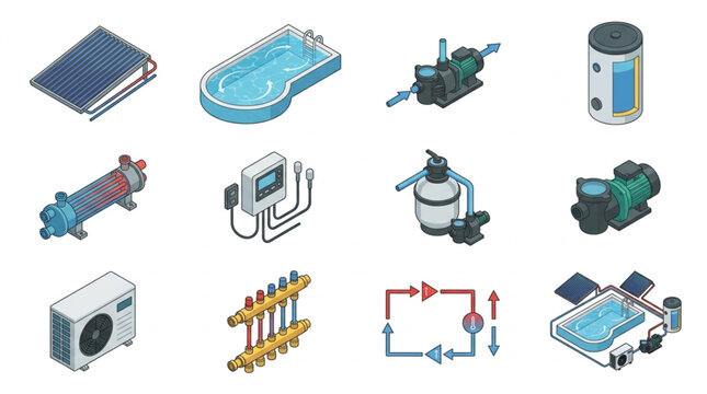 Industrial Water Treatment Equipment Set.