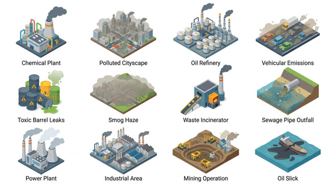 Industrial Water Treatment Facility Process Flow.