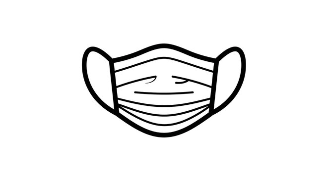 Simple face mask icon design
