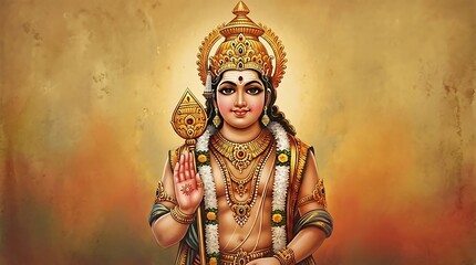 Fototapeta premium Lord Murugan God of War Victory and Spiritual Strength