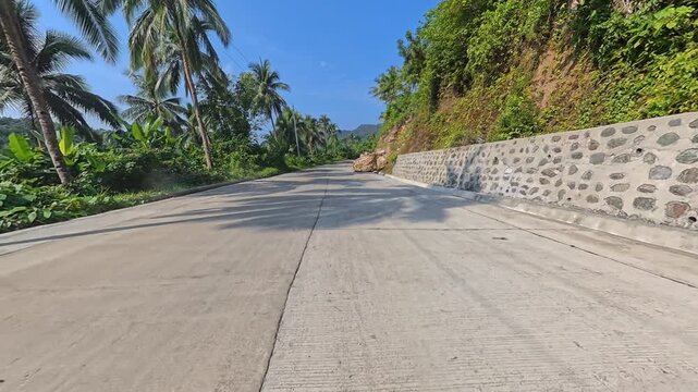 Immersive Highway Drive with Engine Sound and Roadside Debris