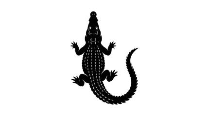 Fototapeta premium Alligator Silhouette Vector Illustration
