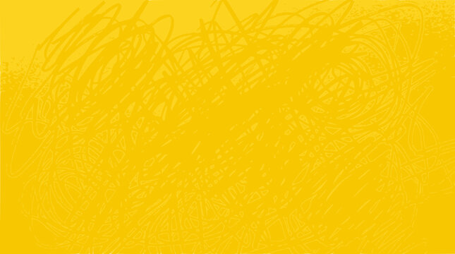 Yellow scribble background, abstract texture, chaotic lines, bright, creative, artistic
