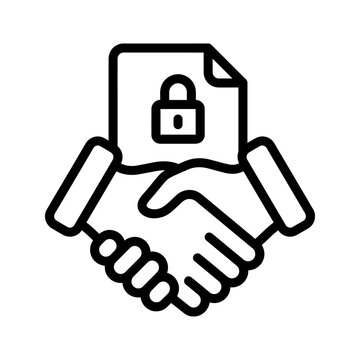 Privacy Policy Agreement Icon for Legal Consent