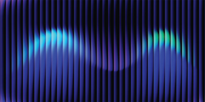 Abstract blue purple background. Colorful bright hi tech illustration. 3d perspective far horizon. Light in a distance. Technology and science concept