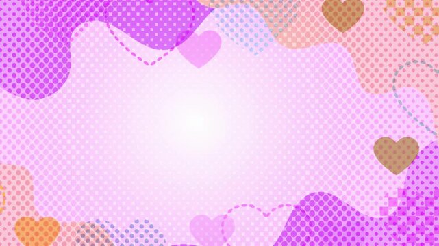 Pink Abstract Heart Pattern Frame 4K