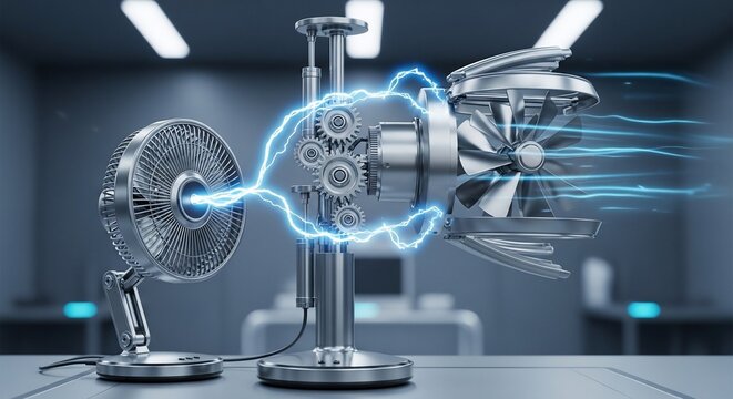 Energy turbine concept illustration
