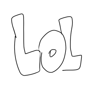 LOL typography doodle cute