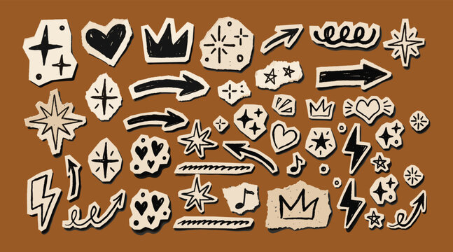 Minimalist flat design icon set collection