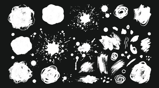 Abstract brush stroke explosion patterns