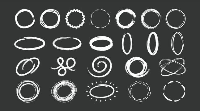 Hand-drawn abstract geometric shapes collection