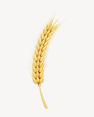 Obraz premium 3D wheat branch, element illustration