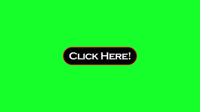  click here button icon animation ideal for representing user interface elements, website navigation, digital interaction in 4K animation with alpha channel on transparent background 