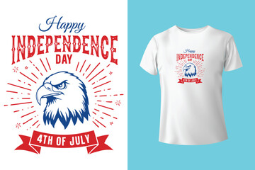 4 th julay independence day t shirt design. © Graphic Shop