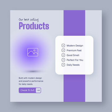 Modern product marketing promo social media banner template layout