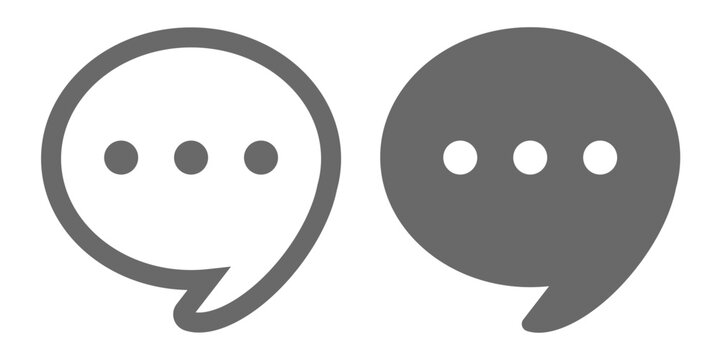 set of vector chat icons