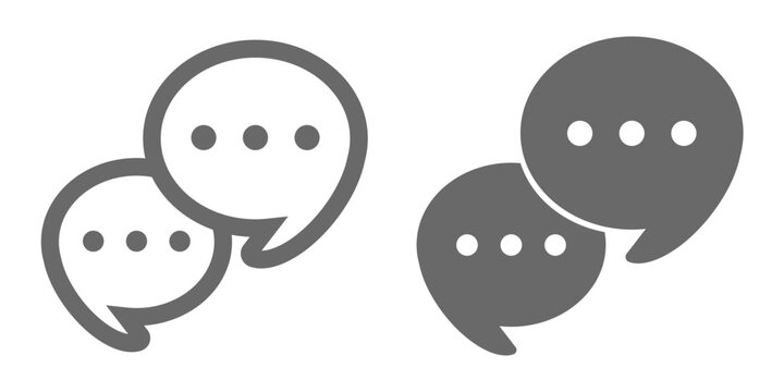 set of vector chat icons