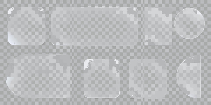 Rounded rectangle shapes with blurred edges transparent background