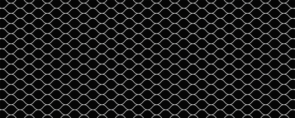 Fishing or soccer net. Repeated hexagon pattern. Black wired mesh texture isolated on white background.ilustrasion modern. © Isma